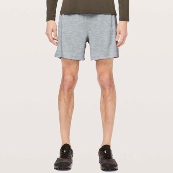 Lululemon Pace Breaker Lined Short 9" in Heather Allover Sea Salt Light Cast M - Picture 2 of 5